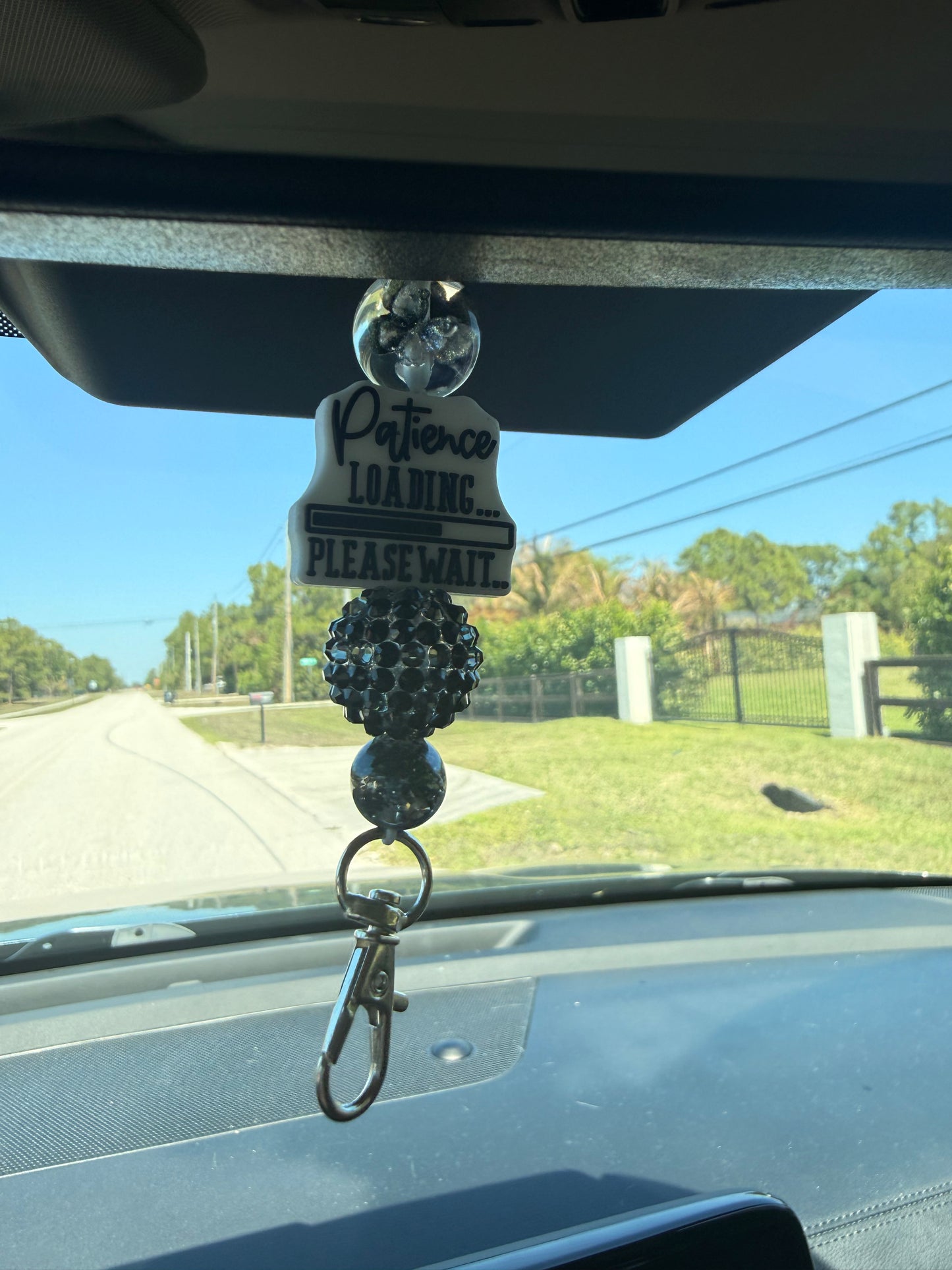 Patience is waiting car charm