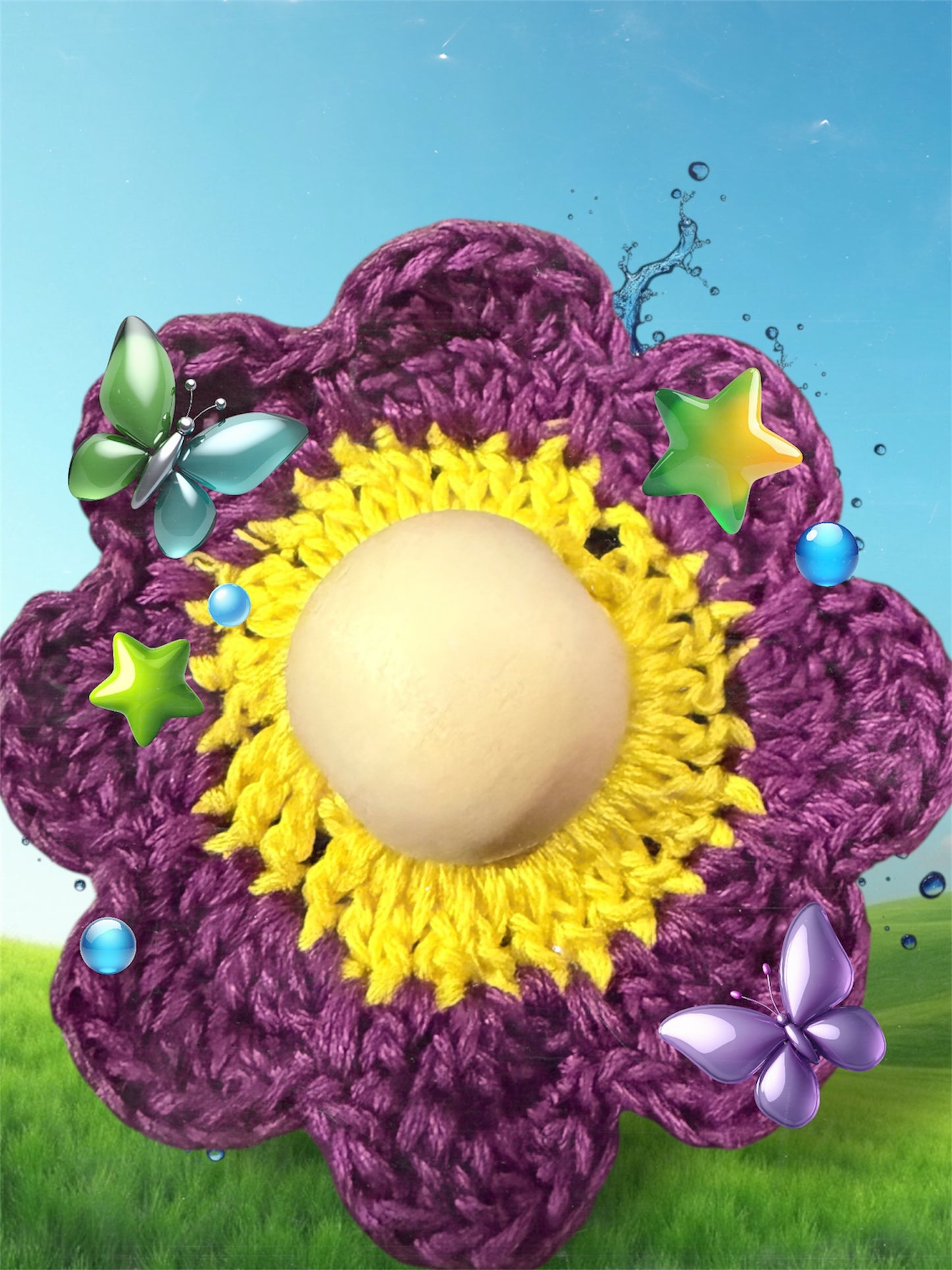 Purple yellow flower